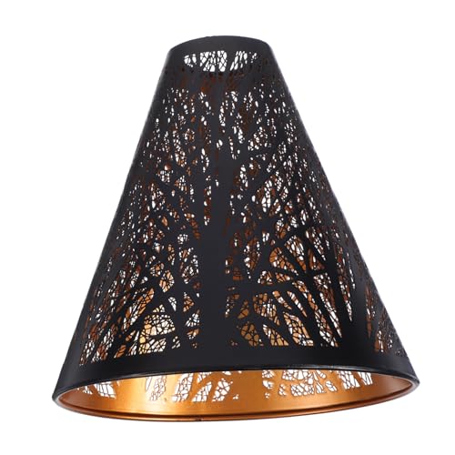 AUTSUPPL Vintage Metall Lampenschirm mit Gravur Trommelform Schwarz Außen Gold Innen Robust und Stilvoll Ersatz für Tisch Stehleuchten Geeignet für Wohnzimmer Schlafzimmer und Büro AUTSUPPL Vintage Metall Lampenschirm mit Gravur Trommelform Schwarz Außen Gold Innen Robust und Stilvoll Ersatz für Tisch Stehleuchten Geeignet für Wohnzimmer Schlafzimmer und Büro von AUTSUPPL