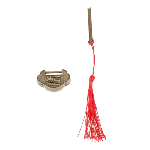 AUTSUPPL Vintage Mini Vorhängeschloss aus Robustem Zinklegierung Retro Design Leichtes Schloss mit Schlüssel für Schmuckkästchen Abschließbare Schränke und Dekorative Boxen von AUTSUPPL