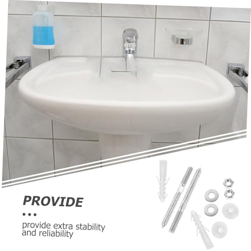 AUTSUPPL Waschbecken Befestigungsschrauben Set mit Verlängerung Schnellinstallations Anti lockerungsfunktion für Stabile Montage von Waschtisch und Waschbecken von AUTSUPPL