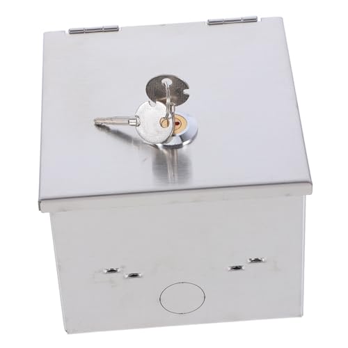 AUTSUPPL Wasserdichte Edelstahl Steckdosenbox mit Schloss Schutzkasten für Außensteckdose Wetterfeste Elektrobox für Park Schule Oberfläche und Unterputzmontage Robust und Langlebig von AUTSUPPL