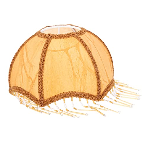 AUTSUPPL Eleganter Vintage Lampenschirm Tischlampe Schatten Quaste Stoff Lampenschirm Für Schreibtischlampe von AUTSUPPL