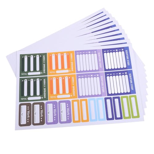 AUTSUPPL 10blätter Wochentags Aufkleber Selbstklebende Planner Sticker Für Montag Bis Sonntag Bunte Date Labels Für Kalender Journal Und Scrapbooking Vielseitige Nutzung Für Schule Und von AUTSUPPL