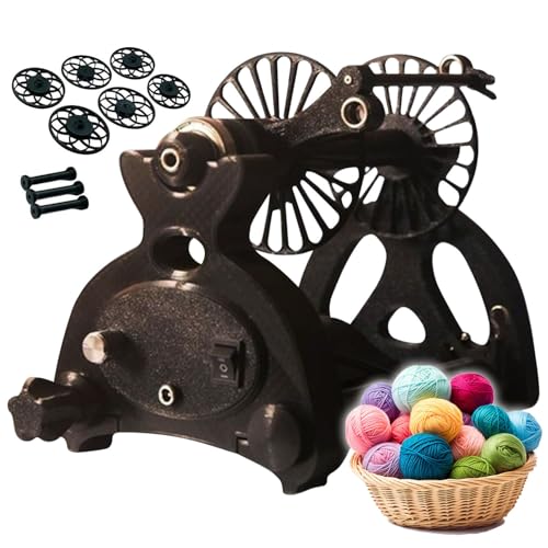 Elektrisches Spinnrad, Automatische Garnwickelmaschine, Geschwindigkeitsregelung, Vorwärts Und Rückwärts, Zum Garnweben, Gemischtes Roving-Verfahren,Black von AUTUMFLATGAO
