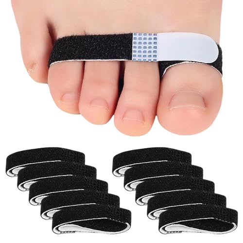 AUTUUCKEE 10 Stück Trigger Finger Schiene, Fingerbandage, Bandage Finger, Verstellbare Fingerschutz Fingerbandage für Mittelfinger, Ringfinger, Kleiner Finger(Schwarz) von AUTUUCKEE