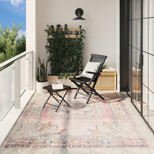 AUUIJKJF Arbizu Teppich für drinnen und draußen, Vintage-Design, 200 x 280 cm, passend für Möbel von AUUIJKJF