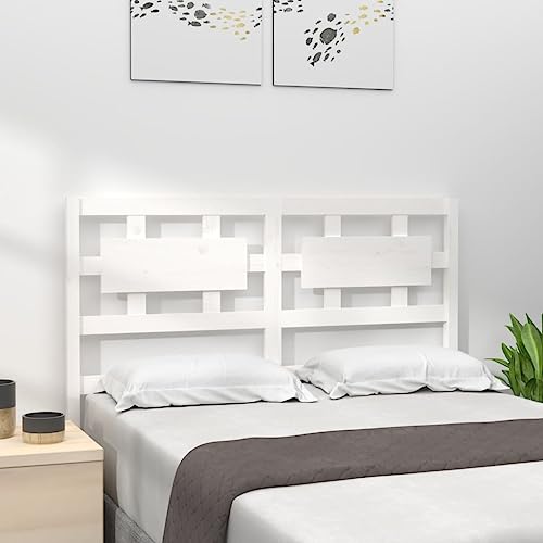 AUUIJKJF Beds & Accessories Bettkopfteil Weiß 140,5x4x100 cm Massivholz Kiefer Möbel von AUUIJKJF