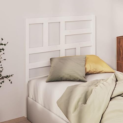 AUUIJKJF Home Items, Bett-Kopfteil, weiß, 106 x 4 x 104 cm, Massivholz, Kiefernholz, Anzugmöbel von AUUIJKJF