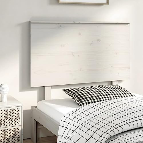 AUUIJKJF Home Items, Bett-Kopfteil, weiß, 94 x 6 x 82,5 cm, Massivholz, Kiefernholz, Anzugmöbel von AUUIJKJF