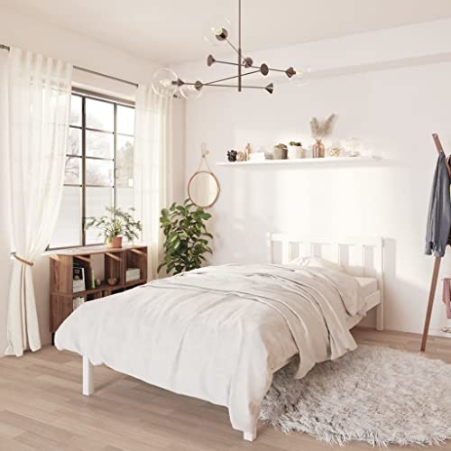 AUUIJKJF Home Items, Bettgestell, weißes Massivholz, Kiefer, 75 x 190 cm, kleines Einzelbett, Anzugmöbel von AUUIJKJF