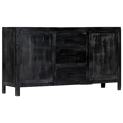 AUUIJKJF Home Items, Sideboard, schwarz, 147 x 40 x 80 cm, Mangoholz, Anzugmöbel von AUUIJKJF