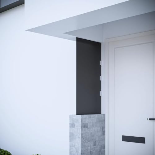 Home Outdoor OthersSeitenteil für Türvordach, schwarz, 50 x 100 cm, gehärtetes Glas von AUUIJKJF