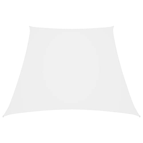 Sonnensegel für zu Hause und im Freien, Oxford-Stoff, Trapez, 3/4 x 3 m, Weiß von AUUIJKJF
