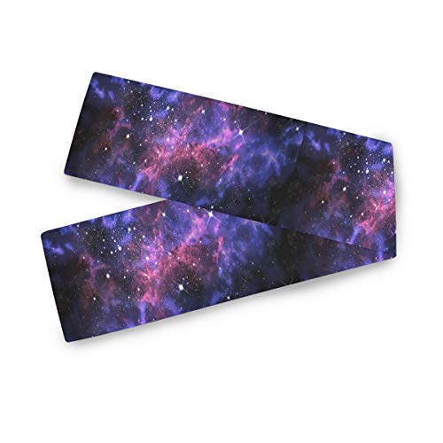 AUUXVA Bigjoke Tischläufer, Galaxie-Stern-Weltraum, Tischdecke, Polyester-Dekor für Esszimmer, Party, Urlaub, Dekoration, Küche, Hochzeit, 33 x 177,8 cm von AUUXVA