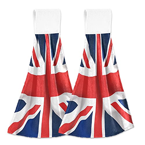 YVONAU UK England Flagge Union Jack Hängende Handtücher 2er Pack für Küche Badezimmer weich saugfähig KorallenFleece Krawatte Handtuch dicke Mikrofaser Geschirrtuch Waschlappen Waschlappen YVONAU UK England Flagge Union Jack Hängende Handtücher 2er Pack für Küche Badezimmer weich saugfähig KorallenFleece Krawatte Handtuch dicke Mikrofaser Geschirrtuch Waschlappen Waschlappen von AUUXVA