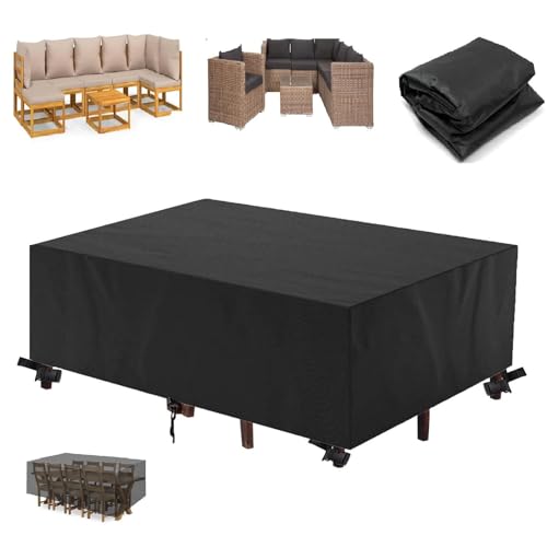 Abdeckhaube Gartenmöbel,Abdeckung Für Gartentisch 230x70x75cm/LxWxHAbdeckung Gartenmöbel Wasserdicht 420D Oxford Plane für Gartentisch Möbelsets Terrassenmöbel Rechteckig Tischabdeckung Gartenmöbel von AUUZPI