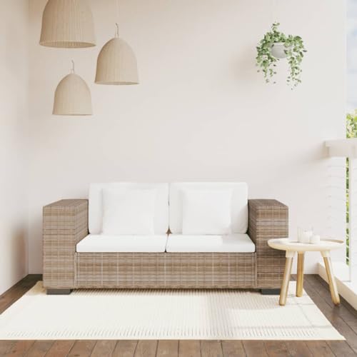 AUVNQDUC Sofa Natürliches Rattan(Color:Braun 7-TLG,Size:162 x 80 x 61 cm (W x T x H)) von AUVNQDUC