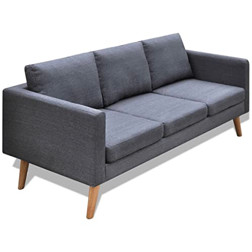 AUVNQDUC Sofa Stof(Color:Dunkelgrau 3-Sitzer,Size:168 x 70 x 73 cm (L x B x H)) von AUVNQDUC