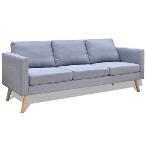 AUVNQDUC Sofa Stof(Color:Hellgrau 3-Sitzer,Size:168 x 70 x 73 cm (L x B x H)) von AUVNQDUC