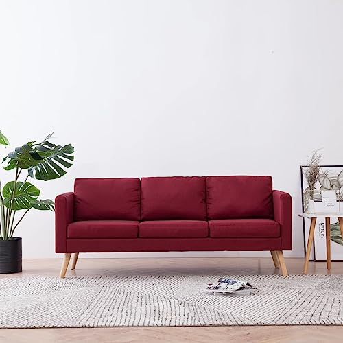 AUVNQDUC Sofa Stof(Color:Rot 3-Sitzer,Size:168 x 70 x 73 cm (B x T x H)) von AUVNQDUC