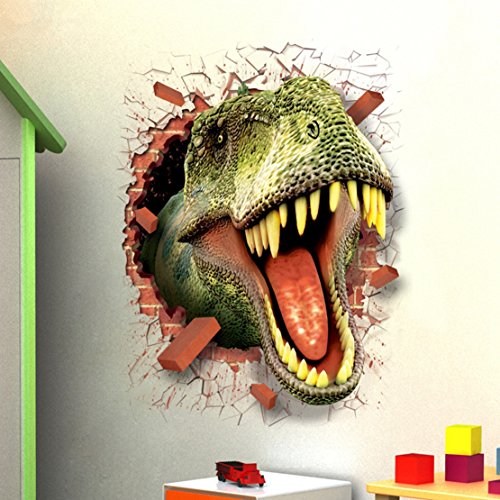 AUVS® 3D Abnehmbare Wandaufkleber, Vinyl, Wandsticker, Wandbilder, Kunstaufkleber, Dekoration, Big Dinosaur Mouth (50 x 70 cm) von AUVS