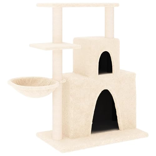 AUVYI Aktivitätskratzbäum mit Sisal-Kratzsäulen Creme 61x35x83 cm Holz&Plüsch Katzen-Spielplatz mit Plattformen Tätigkeitsbereich für Haustiere Kratzen Klettern Alles-in-einem-Kratzbaum AUVYI Aktivitätskratzbäum mit Sisal-Kratzsäulen Creme 61x35x83 cm Holz&Plüsch Katzen-Spielplatz mit Plattformen Tätigkeitsbereich für Haustiere Kratzen Klettern Alles-in-einem-Kratzbaum von AUVYI