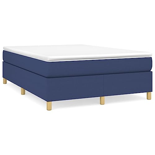 AUVYI Boxspringbett Polsterbett, Bett, Betten, Bettgestell, Schlafzimmer 140x190 cm Blau Bettrahmen Betten Stoff Doppelbett von AUVYI