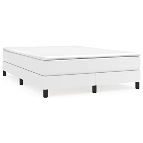 AUVYI Boxspringbett Polsterbett, Bett, Betten, Bettgestell, Schlafzimmer 140x190 cm Weiß Bettrahmen Betten Kunstleder von AUVYI