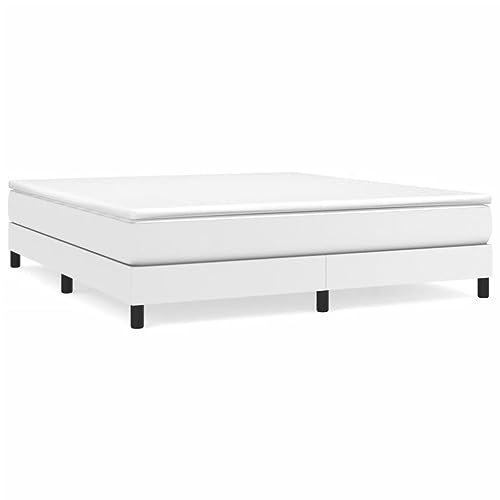 AUVYI Boxspringbett Polsterbett, Bett, Betten, Bettgestell, Schlafzimmer 160x200 cm Weiß Bettrahmen Betten Kunstleder von AUVYI