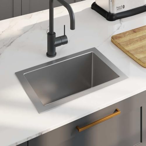 AUVYI Handgefertigte Küchenspüle Edelstahl Silbern 44x29x20cm Kitchen Sink Küchenspülen Küchenarbeitsplatte Ausgussbecken Spülbecken Spüle ohne Unterschrank Arbeitsplatte AUVYI Handgefertigte Küchenspüle Edelstahl Silbern 44x29x20cm Kitchen Sink Küchenspülen Küchenarbeitsplatte Ausgussbecken Spülbecken Spüle ohne Unterschrank Arbeitsplatte von AUVYI