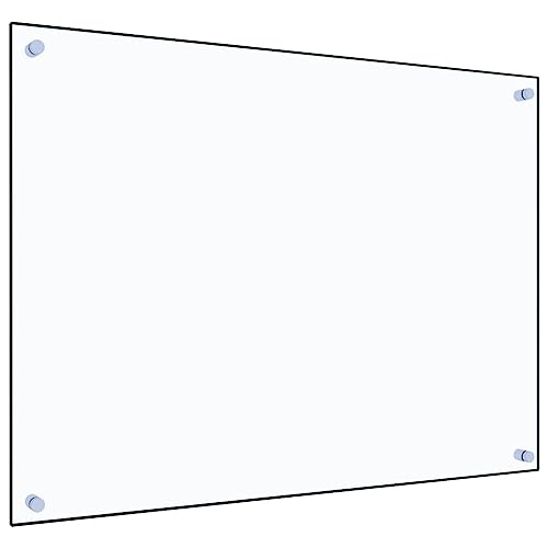 AUVYI Küchenrückwand aus Hartglas 80x60 cm Transparent Spritzschutz Glas Herd Spritzschutz Küche Glas Hinter Herd Küchen Wandschutz Glasplatte Küche von AUVYI