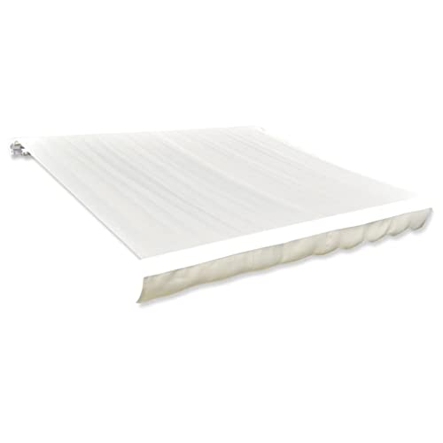 AUVYI Markisenbespannung Canvas Creme 4,5x3 m Markisen Ersatzstoff Markisenstoff Wechseln Balkonmarkisen Sonnenschutz Stoff Außen Markisenstoff Wasserdicht Hochwertiges Ersatztuch von AUVYI