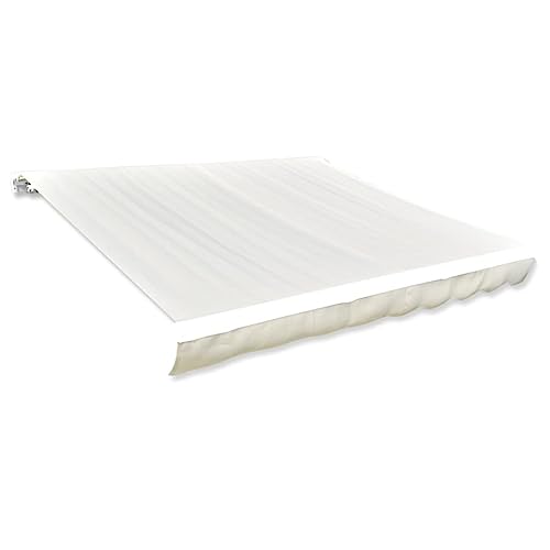 AUVYI Markisenbespannung Canvas Creme 5x3 m Markisen Ersatzstoff Markisenstoff Wechseln Balkonmarkisen Sonnenschutz Stoff Außen Markisenstoff Wasserdicht Hochwertiges Ersatztuch von AUVYI