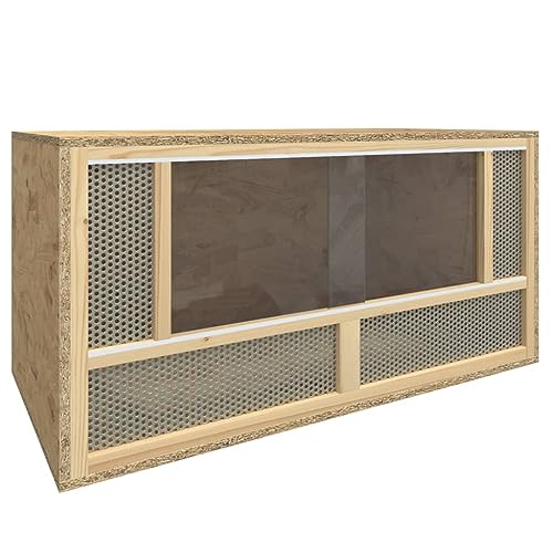 AUVYI Terrarium 80x40x40 cm Holzterrarium Terrarium Hamster Terarium Schildkröten Schlangen Terrarium Terrarien & Zubehör für Reptilien & Amphibien Holzwerkstoff, Glas, Stahl von AUVYI