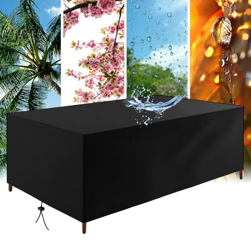 AUWUUA Abdeckung Gartenmöbel Winterfest 160x75x75cm/LxWxH Plane Gartenmöbel Wasserdicht Schutzhülle, Abdeckung für Gartenmöbel, Winddicht Staubfest Anti-UV Reißfest, Abdeckhauben für Möbelsets von AUWUUA