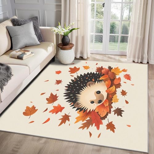 AUWUUA Igel Teppich Kinderzimmer 160x230cm Süße Cartoon Teppich Waldtiere, Weich Kurzflor Waschbar rutschfest Fussmatte Innen für Babyzimmer und Spielzimmer, Kinderteppiche AUWUUA Igel Teppich Kinderzimmer 160x230cm Süße Cartoon Teppich Waldtiere, Weich Kurzflor Waschbar rutschfest Fussmatte Innen für Babyzimmer und Spielzimmer, Kinderteppiche von AUWUUA