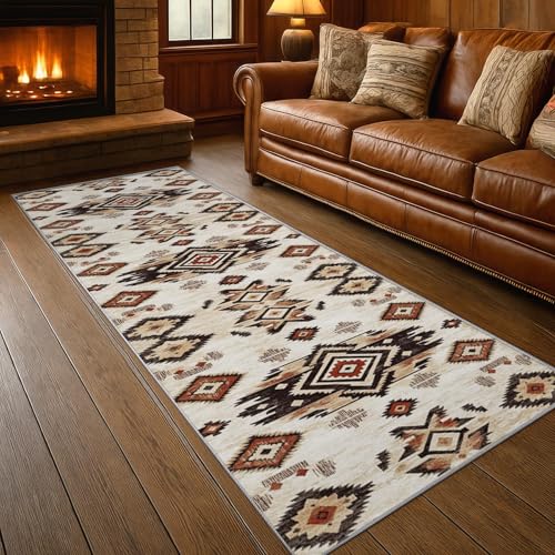 AUWUUA Küchenläufer im Indianer-Azteken-Stil, 170 x 280 cm, südwestlicher geometrischer Läufer für Flure, waschbarer Vintage-Teppich im Stammes-Stil für Wohnzimmer und Schlafzimmer AUWUUA Küchenläufer im Indianer-Azteken-Stil, 170 x 280 cm, südwestlicher geometrischer Läufer für Flure, waschbarer Vintage-Teppich im Stammes-Stil für Wohnzimmer und Schlafzimmer von AUWUUA