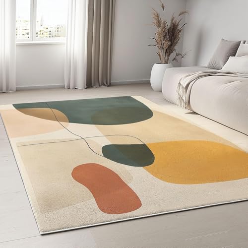 AUWUUA Orange Blau Beige Linien Teppich Kurzflor Schlafzimmer 150x250cm Minimalismus Moderne Geometrische Abstrakte Kunst Waschbarer Rutschfester Teppichläufer für Flur Küche Wohnzimmer AUWUUA Orange Blau Beige Linien Teppich Kurzflor Schlafzimmer 150x250cm Minimalismus Moderne Geometrische Abstrakte Kunst Waschbarer Rutschfester Teppichläufer für Flur Küche Wohnzimmer von AUWUUA