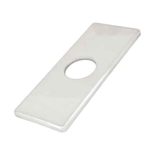 AUXBC 15,2 cm Wasserhahn-Rosettenplatte, Edelstahl-Deckabdeckung für 1-3-Loch-Badezimmer-Waschtisch-Waschbecken, rechteckige Lochplatte, gebürstetes Nickel, Küchenarmatur-Zubehör AUXBC 15,2 cm Wasserhahn-Rosettenplatte, Edelstahl-Deckabdeckung für 1-3-Loch-Badezimmer-Waschtisch-Waschbecken, rechteckige Lochplatte, gebürstetes Nickel, Küchenarmatur-Zubehör von AUXBC