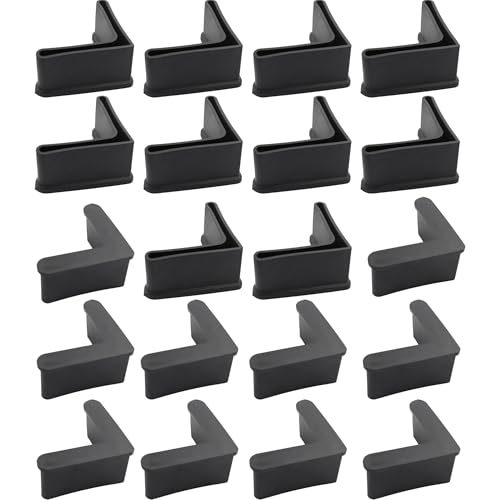 AUXBC 20 Stück L-förmige schwarze Möbelfußkappen, 50 mm x 50 mm, Gummikappen, Winkelpolster, Möbel-Winkelpolster, Stahlrahmen, Regale, Gummifüße AUXBC 20 Stück L-förmige schwarze Möbelfußkappen, 50 mm x 50 mm, Gummikappen, Winkelpolster, Möbel-Winkelpolster, Stahlrahmen, Regale, Gummifüße von AUXBC