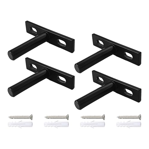 AUXBC Schwebende Regalhalterungen, robust, versteckte Regalstützen, verdeckte Regalstütze für Holzregale, DIY-Heimdekoration, inklusive Schrauben und Dübeln, 4 Stück von AUXBC