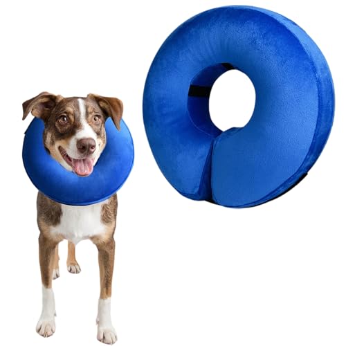 Inflatable Dog Collar, Adjustable Dog Collar, Leak Protection,Blue, L von AUXHCYL