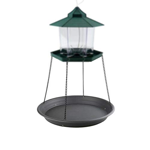 AUXPhome Futterstation für Vögel, zum Aufhängen, ideal zum Anlocken von Vögeln im Freien, Hinterhof, Garten, reduziert Samenabfall – keine Futterspender von AUXPhome