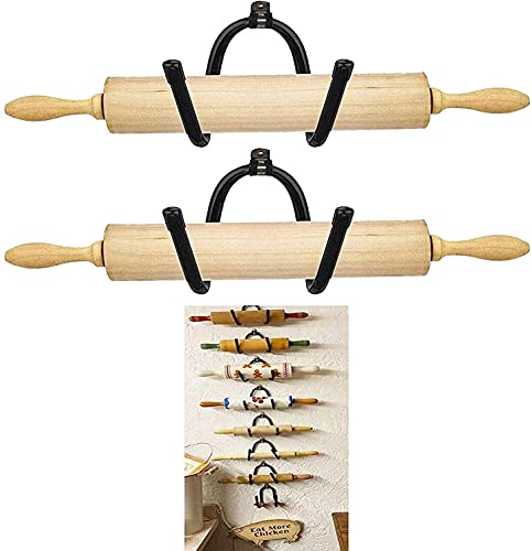 AUXPhome 2er Set - Nudelholzhalter Nudelholz Display Rack Nudelholz Aufbewahrung - Wandbehang Mehrzweck-Flaschenregal - Rustikale Wohnkultur Kolonial Wanddekor - Kein Nudelholz AUXPhome 2er Set - Nudelholzhalter Nudelholz Display Rack Nudelholz Aufbewahrung - Wandbehang Mehrzweck-Flaschenregal - Rustikale Wohnkultur Kolonial Wanddekor - Kein Nudelholz von AUXPhome
