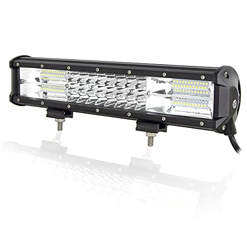 AUXTINGS 38 cm 216W Triple rangée 7d Barre lumineuse LED de travail spot inondation Combo Faisceau DC 12 V-24 V 6000 K Offroad Véhicules 4 x 4 ATV Utvs von AUXTINGS