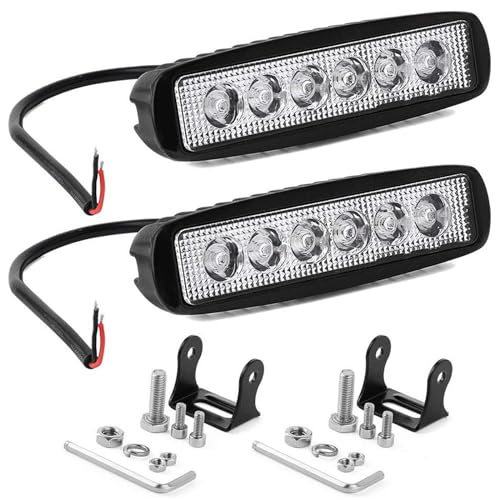AUXTINGS 2 Stücke 6 Zoll 15 cm 18W Mini dünn LED Arbeitsscheinwerfer Flutlicht Leuchtfleck Beam LED Pods 12V 24V Zusatzscheinwerfer Offroad Nebel Lampen für LKW Traktor boot 4x4 Auto SUV ATV,IP66 AUXTINGS 2 Stücke 6 Zoll 15 cm 18W Mini dünn LED Arbeitsscheinwerfer Flutlicht Leuchtfleck Beam LED Pods 12V 24V Zusatzscheinwerfer Offroad Nebel Lampen für LKW Traktor boot 4x4 Auto SUV ATV,IP66 von AUXTINGS