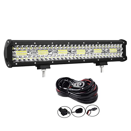 AUXTINGS 46 cm 360W LED Arbeitslicht Leiste Lichtstange LED Zusatzscheinwerfer Dreifache Licht Off Road Lights Spot Flut Kombinations Cube Rocks+ Kabelbaum Kit für Off-Road-LKW ATV UTV SUV,12V 24V DC AUXTINGS 46 cm 360W LED Arbeitslicht Leiste Lichtstange LED Zusatzscheinwerfer Dreifache Licht Off Road Lights Spot Flut Kombinations Cube Rocks+ Kabelbaum Kit für Off-Road-LKW ATV UTV SUV,12V 24V DC von AUXTINGS