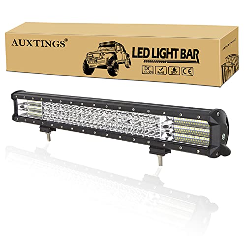 AUXTINGS 50 cm 20 Zoll 510W 4 Reihen LED Lichtleiste Arbeitslicht Spot Flood Beam 12V 24V für LKW Traktor 4X4 Boot Off Road Auto Nebelscheinwerfer, wasserdicht IP67 von AUXTINGS