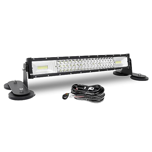 AUXTINGS 56 cm LED Lichtleiste 270W Gebogen Zusatzscheinwerfer Flutlicht Spot LED Arbeitsleuchte mit magnetische Unterstützung 12V Kabelbaum Kit für Pickup Offroad Traktor 4X4 ATV Bootsanhänger,IP67 AUXTINGS 56 cm LED Lichtleiste 270W Gebogen Zusatzscheinwerfer Flutlicht Spot LED Arbeitsleuchte mit magnetische Unterstützung 12V Kabelbaum Kit für Pickup Offroad Traktor 4X4 ATV Bootsanhänger,IP67 von AUXTINGS