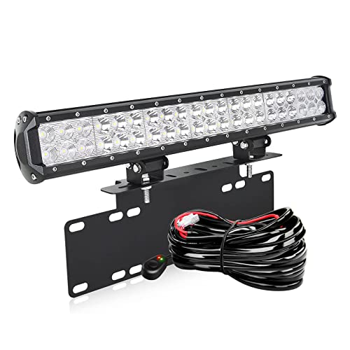 AUXTINGS 57 cm LED Lichtleiste 144W Spot Zusatzscheinwerfer Flutlicht LED Arbeitsleuchte mit Universelle Nummernschildmontage,12V Kabelbaum Kit für Pickup Offroad Traktor 4X4 ATV Bootsanhänger,IP67 AUXTINGS 57 cm LED Lichtleiste 144W Spot Zusatzscheinwerfer Flutlicht LED Arbeitsleuchte mit Universelle Nummernschildmontage,12V Kabelbaum Kit für Pickup Offroad Traktor 4X4 ATV Bootsanhänger,IP67 von AUXTINGS