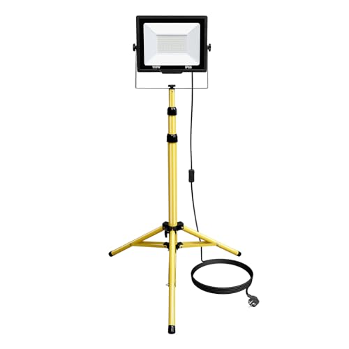 AUXTINGS LED Baustrahler,100W 10000lm Arbeitsleuchte, LED Arbeitsleuchte mit Stecker, IP66 Wasserdicht Baustrahler LED mit 3M Kabel, Tragbar Baustrahler für Werkstatt oder Baustelle,Garage AUXTINGS LED Baustrahler,100W 10000lm Arbeitsleuchte, LED Arbeitsleuchte mit Stecker, IP66 Wasserdicht Baustrahler LED mit 3M Kabel, Tragbar Baustrahler für Werkstatt oder Baustelle,Garage von AUXTINGS